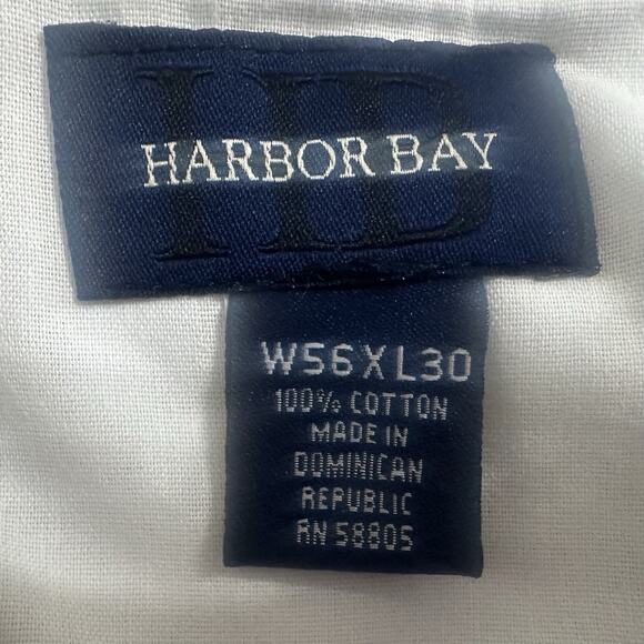 Harbor Bay Mens Khaki Flat Front Pants Size 56x30 Wrinkle Resistant NWT - Picture 6 of 6